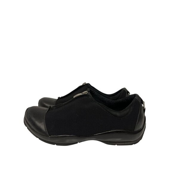 Ariat Women's Black Leather Comfort Zip Closure Slip On Shoes Size 6.5 Low Shaft - Picture 2 of 9